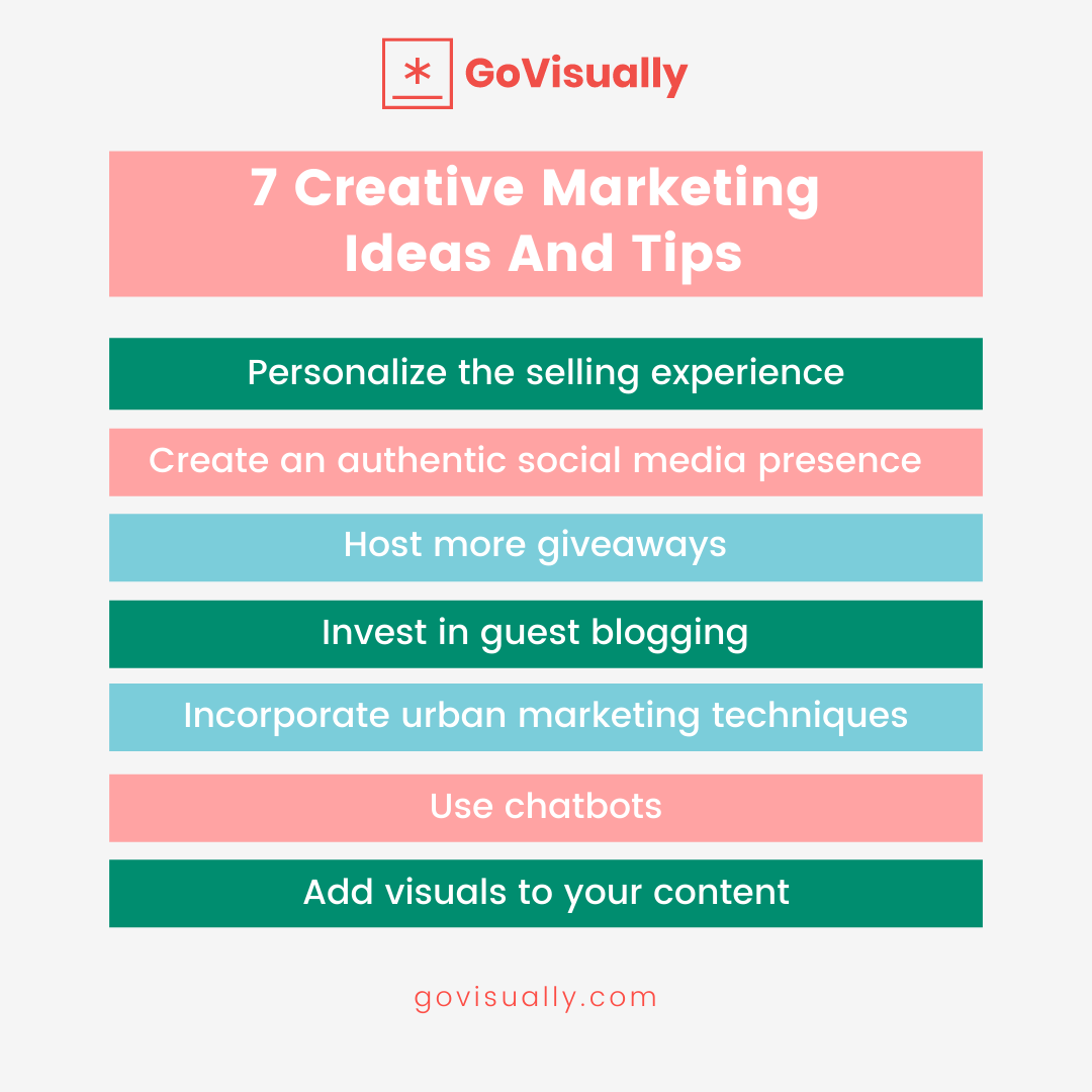 Creative Marketing Ideas And Tips To Boost Your Business Govisually