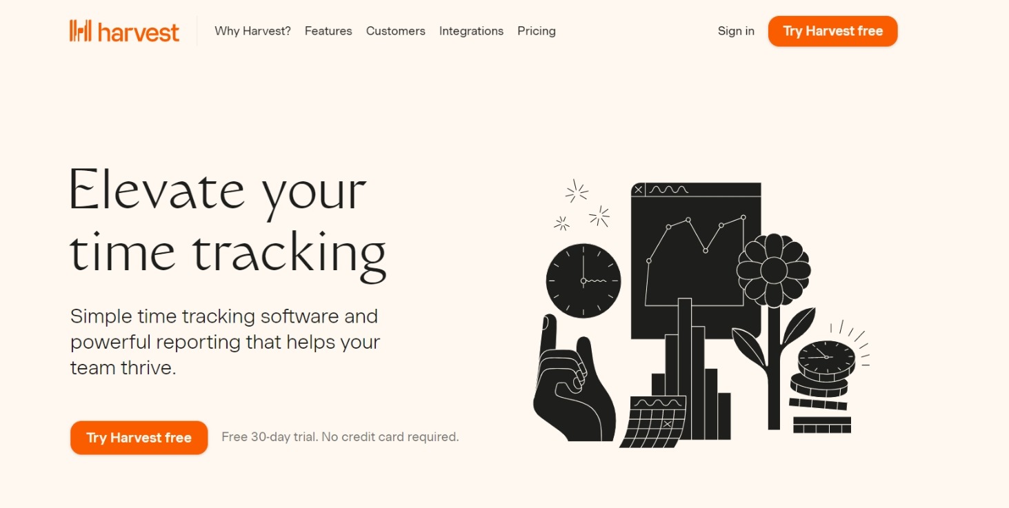 Harvest remote tool for productive teams