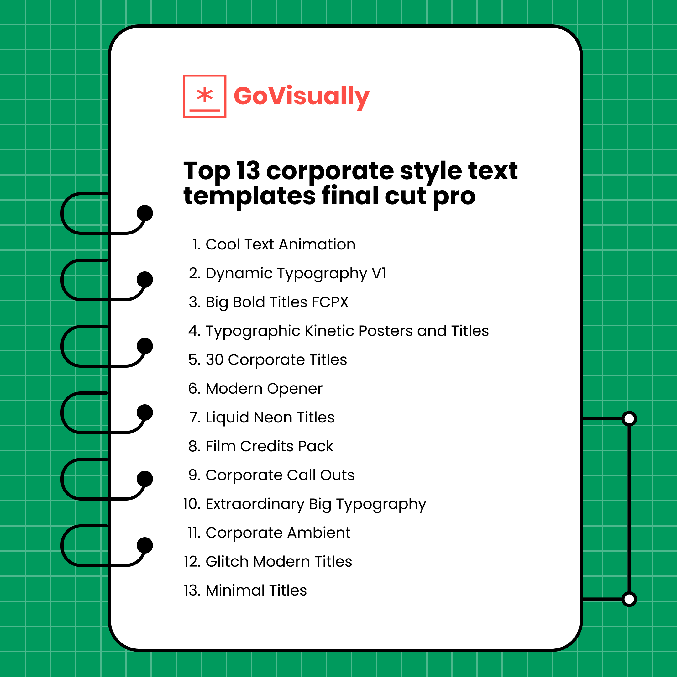 Top 13 corporate style text templates final cut pro