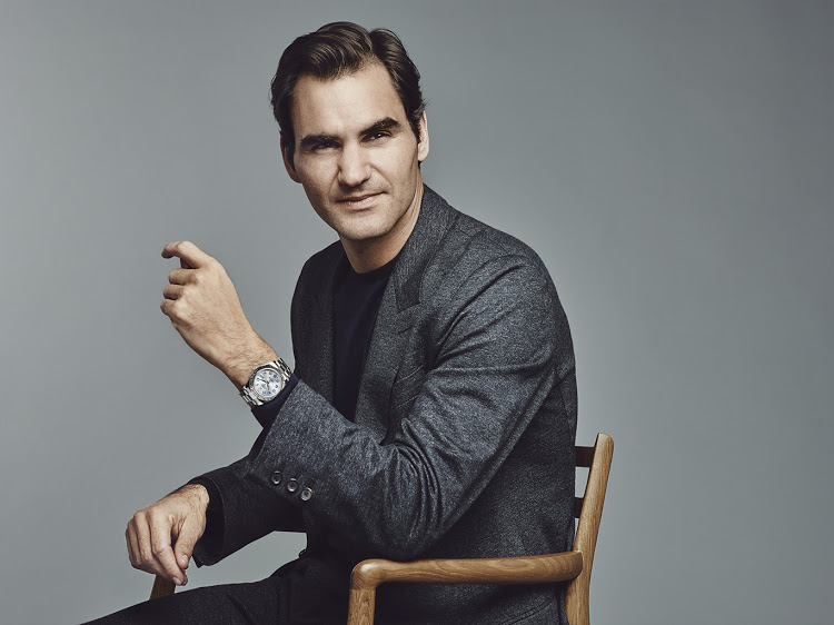 Roger Federer, tennis player, he is wearing the Oyster Perpetual Datejust II