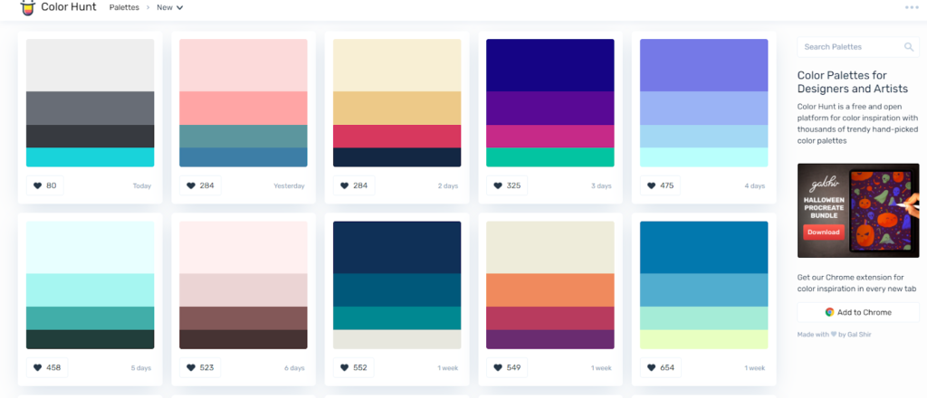 color hunt color palette