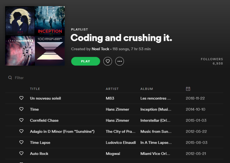 spotify playlist names for rock