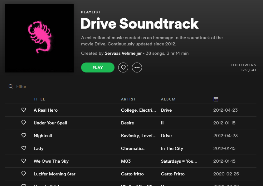 drive-soundtrack-Spotify-playlists