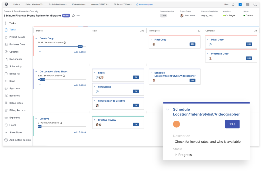 workfront features