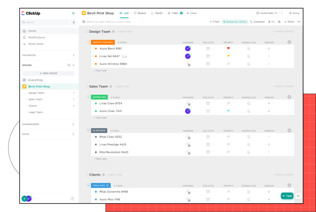 Project management built to keep track of all your work