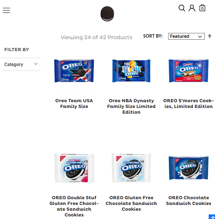 oreo-product-catalog