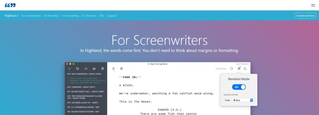 highland-app-screenwriting-software-and-tool