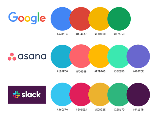 color palette for famous brands