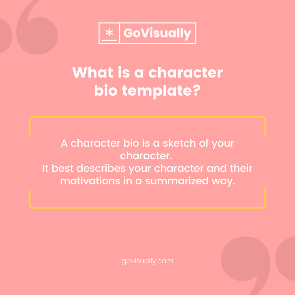 How To Create A Character Bio Template 70 Attributes To Include Govisually 8497