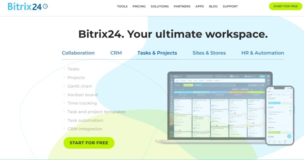homepage-of-the-online-business-process-management-software-Bitrix24