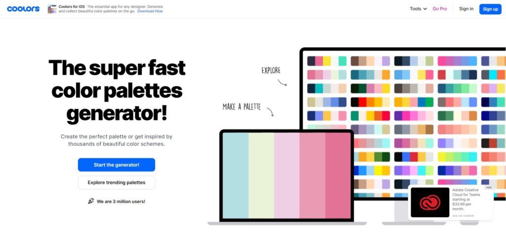 Color Hunt - Hand-picked color palettes - Awwwards