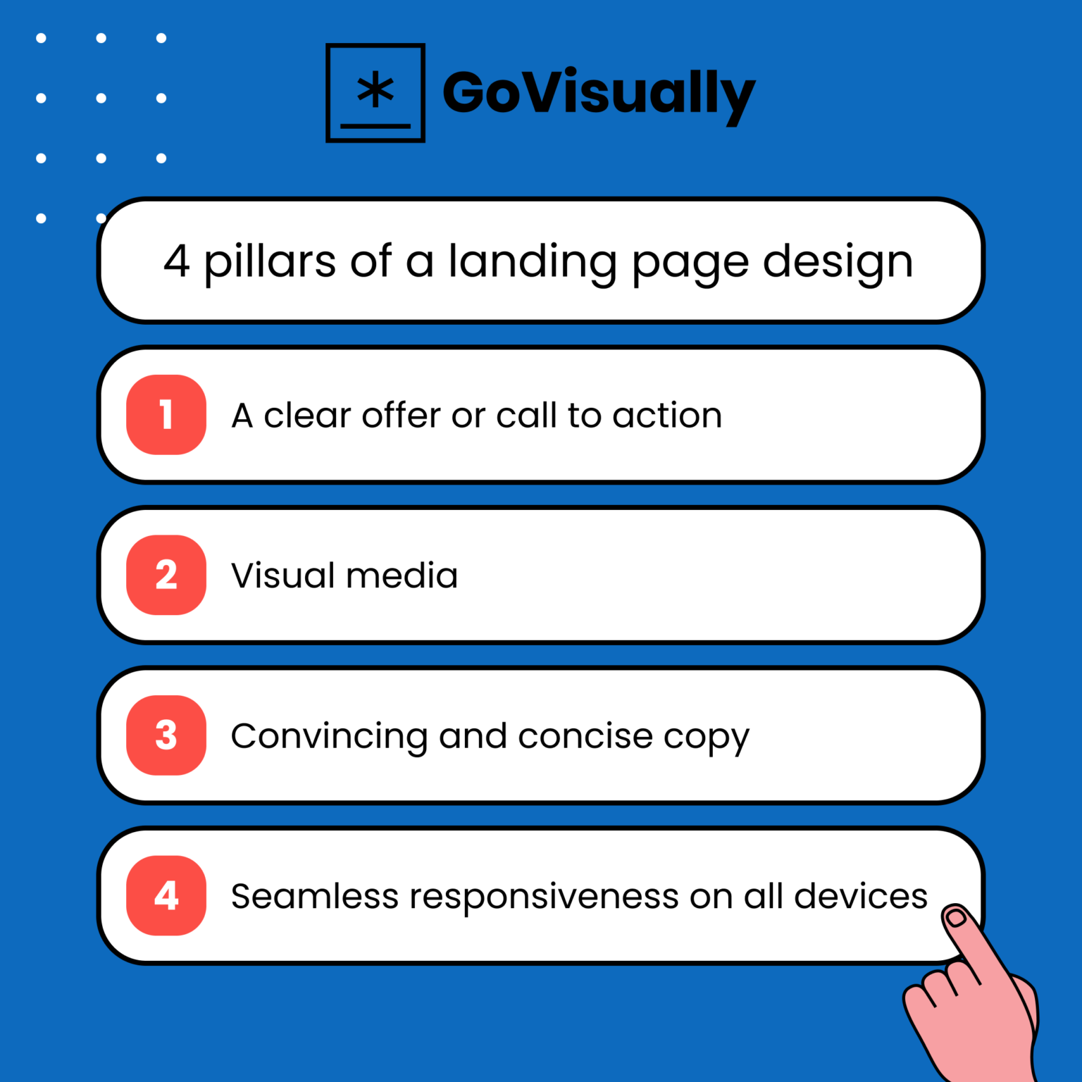Landing page design: how to design a good landing page? - GoVisually
