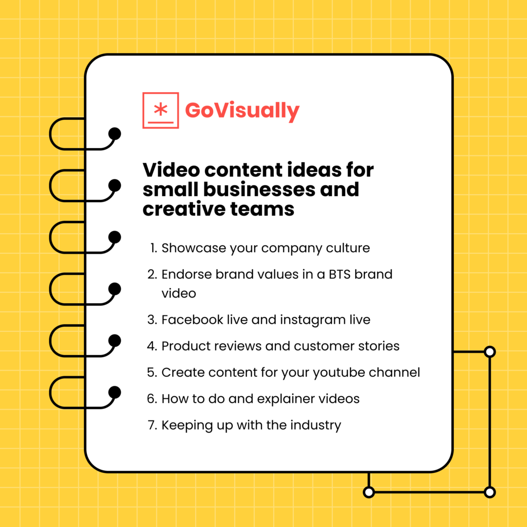 7 video content ideas for small businesses and creative teams