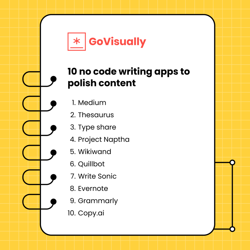 10 no code writing apps to polish content