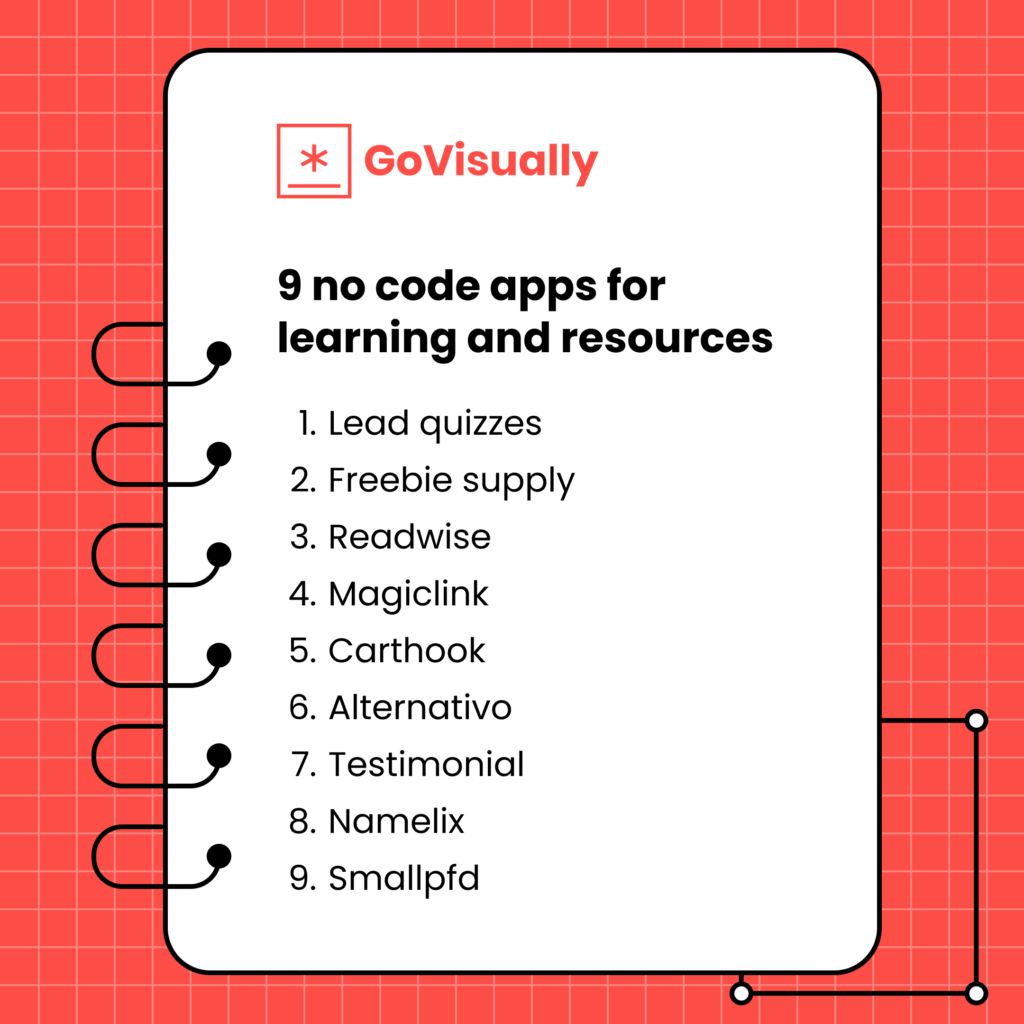 9 no code apps for learning and resources