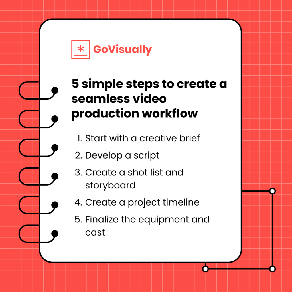 5 simple steps to create a seamless video production workflow