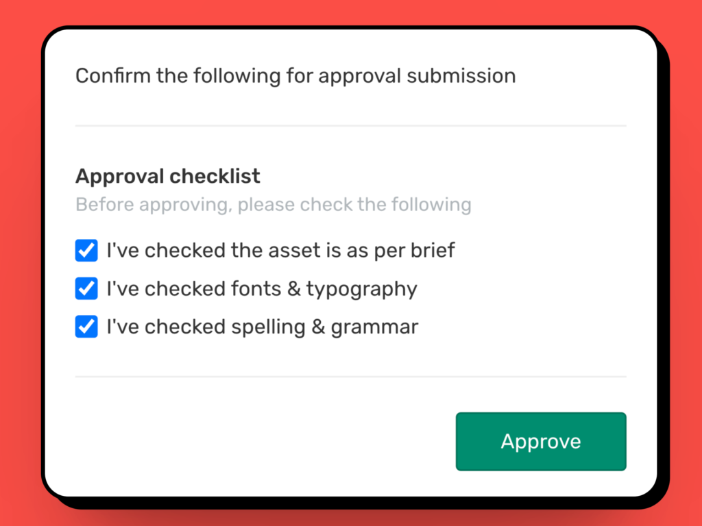 Approval Checklists; GoVisually's Feature