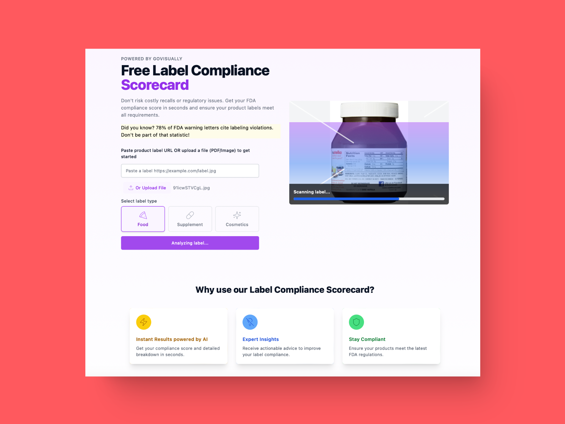 label compliance workflow